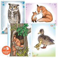 Durchpausbuch Wildtiere Kinder Malbuch Pausbuch Zeichnen lernen Kreativ