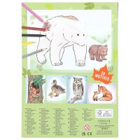 Durchpausbuch Wildtiere Kinder Malbuch Pausbuch Zeichnen lernen Kreativ