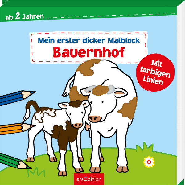 Mein erster dicker Malblock – Bauernhof Ab 2 Jahren mit farbigen Linien