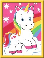 CreArt Süßes Einhorn - Malen nach Zahlen für Kinder ab 7 Jahren