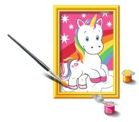 CreArt Süßes Einhorn - Malen nach Zahlen für Kinder ab 7 Jahren