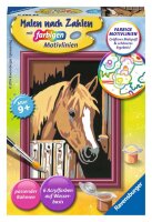 CreArt Pferd im Stall - Malen nach Zahlen für Kinder...