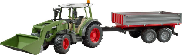 Bruder 02182 Fendt Vario 211 mit Frontlader und Bordwandanhänger