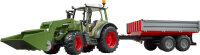 Bruder 02182 Fendt Vario 211 mit Frontlader und Bordwandanhänger