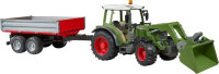 Bruder 02182 Fendt Vario 211 mit Frontlader und Bordwandanhänger