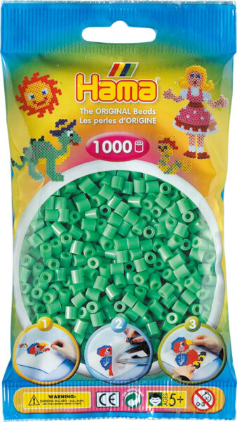 Hama® Bügelperlen Perlen, hellgrün, 1.000 Stück