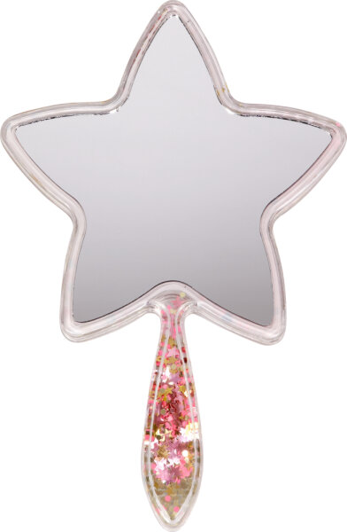 Handspiegel Prinzessin Lillifee Glitter & Gold – Kinder Spiegel mit Glitter, Sternform, Schminktisch Zubehör