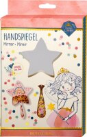 Handspiegel Prinzessin Lillifee Glitter & Gold – Kinder Spiegel mit Glitter, Sternform, Schminktisch Zubehör