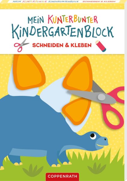 Mein kunterbunter Kindergartenblock Schneiden & Kleben (Dinosaurier)