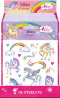 Glitzer-Tattoos Einhorn-Paradies