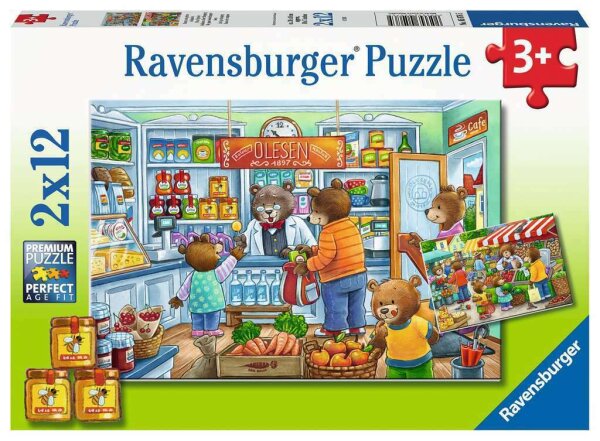 Kinderpuzzle Komm, wir gehen einkaufen 2x12 Teile