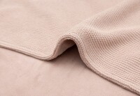 Decke Wiege 75x100cm Basic Knit Wild Rose/Fleece