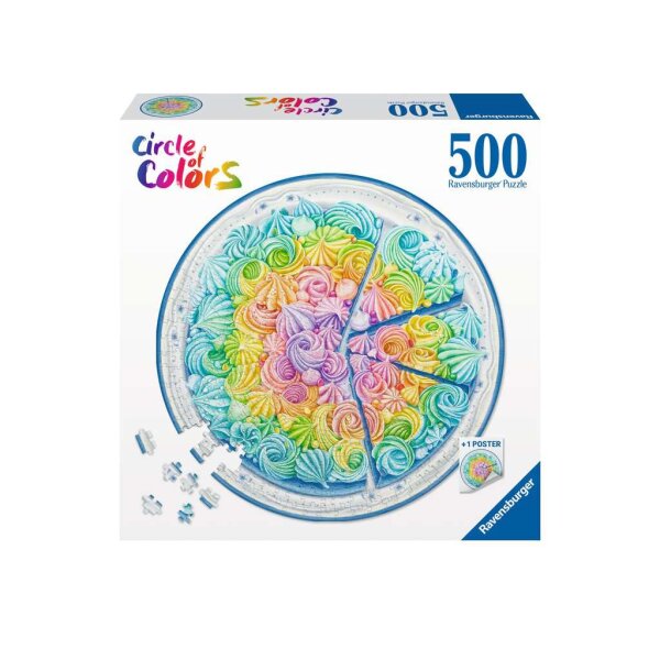 Puzzle 500 Teile - Circle of Colors Rainbow Cake