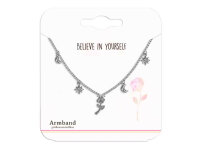 Armband 5 Charms Rose/Mond/Stern BEK