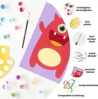 CreArt Rotes Monster - Malen nach Zahlen für Kinder ab 7 Jahren