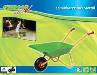 Outdoor Active Schubkarre Metall grün/gelb – Garten- & Sandkarre für Kinder ab 24 Monaten