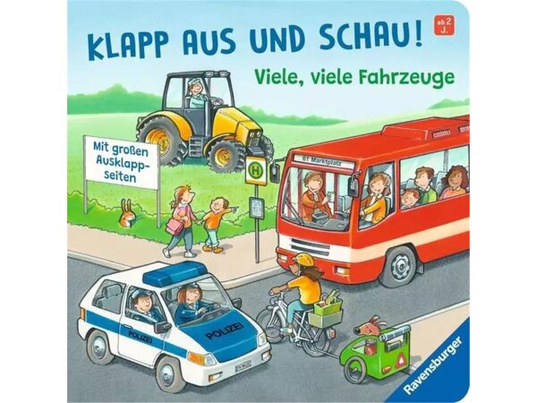 Klapp aus und schau! Viele, viele Fahrzeuge