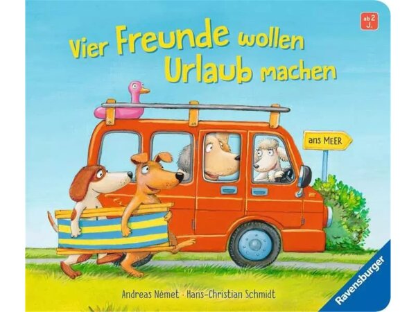 Vier Freunde wollen Urlaub machen