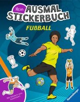 Mein Ausmalstickerbuch: Fußball