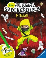 Mein Ausmalstickerbuch: Ninjas