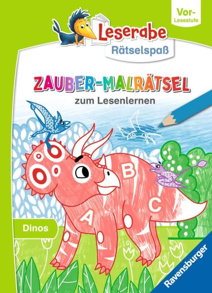 Leserabe Rätselspaß Zauber-Malrätsel zum Lesenlernen: Dinos (Vor-Lesestufe)