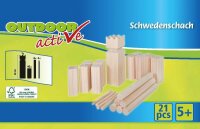Outdoor Active Schwedenschach Kubb 21-teilig...