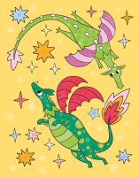 Mein Diamant-Stickerheft – Drachen