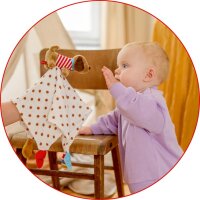 Schnuffeltuch Dackel mit Mulltuch BabyGlück Kuscheltuch Baby Schmusetuch