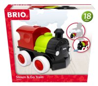 BRIO Push & Go Zug mit Dampf - Lernspielzeug für...