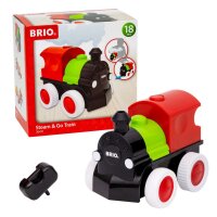 BRIO Push & Go Zug mit Dampf - Lernspielzeug für Kinder ab 18 Monaten