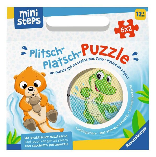 ministeps Plitsch-Platsch-Puzzle Lieblingstiere - Babyspielzeug ab 12 Monaten