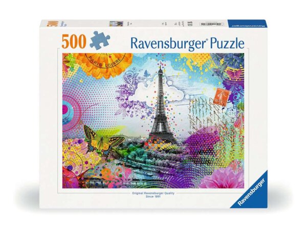 Puzzle 500 Teile - Postkarte aus Paris