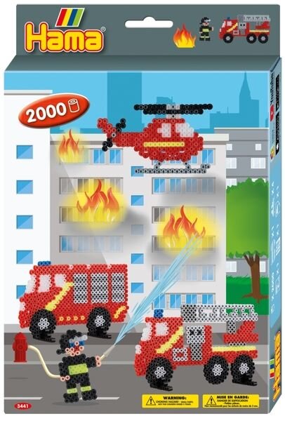 Hama® Bügelperlen Geschenkpackung Feuerwehr 2.000 Stück.