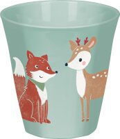 Baby Geschirrset Fuchs & Reh Little Wonder – Kinder Geschirr Set BPA frei, Teller Schale Becher Löffel Geschenkset