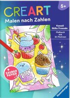 CreArt Malen nach Zahlen ab 5, Zauberpapier: Kawaii...