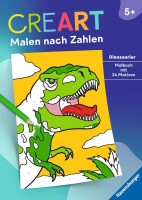 CreArt Malen nach Zahlen ab 5: Dinosaurier