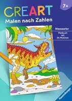 CreArt Malen nach Zahlen ab 7: Dinosaurier