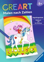 CreArt Malen nach Zahlen ab 5: Regenbogenland