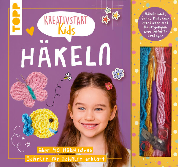 Kreativstart Kids Häkeln. Anleitungsbuch und Material