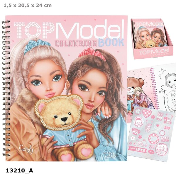 TOPModel Malbuch Team Teddy Kinder Ausmalbuch mit Stickern Mädchen
