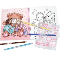TOPModel Malbuch Team Teddy Kinder Ausmalbuch mit Stickern Mädchen