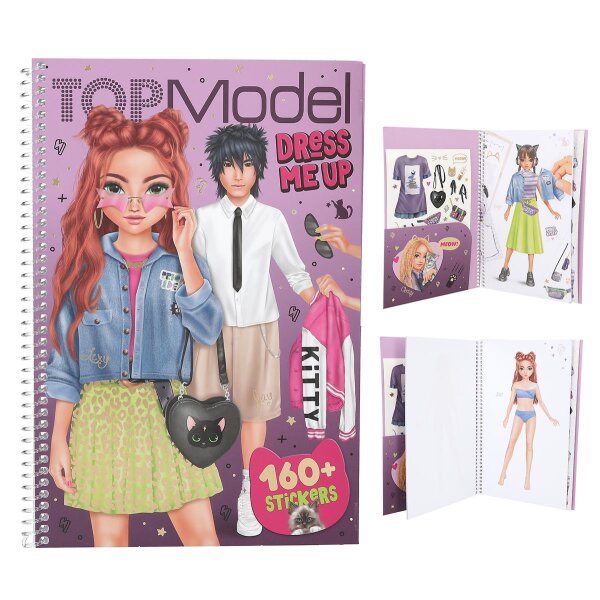 TOPModel Dress Me Up Rebel Kitty Stickerbuch Kinder Mode Styling Set