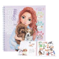 TOPModel Doggy Malbuch Kreativbuch mit Stickern Hunde