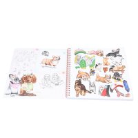 TOPModel Doggy Malbuch Kreativbuch mit Stickern Hunde