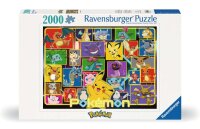 Puzzle 2000 Teile - Leuchtende Pokémon