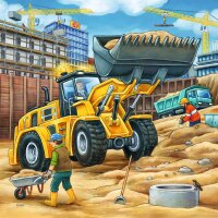 Kinderpuzzle ab 5 Jahren - Große Baufahrzeuge - 49 Teile