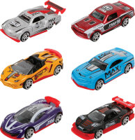 Speedzone D/C Rennautos, Freilauf, 6-fach sortiert