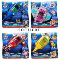 Spin Master Actionfahrzeug PAW PATROL Aqua Pups Basic Vehicle & Figur 4fach Sortiert