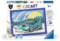 CreArt Blauer Lamborghini - Malen nach Zahlen für...