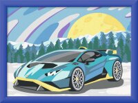 CreArt Blauer Lamborghini - Malen nach Zahlen für...